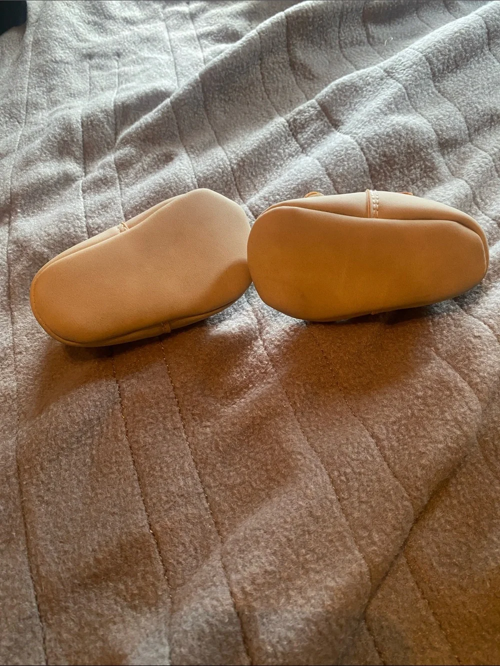 Carter's Tan Bear Face Mary Jane Baby Shoes